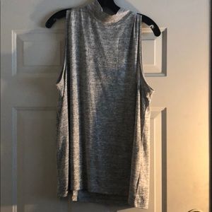 High neck sleeveless sweater